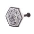 Sechseck Möbelknopf aus Eisen Antik-Look Vintage Shabby-Chic Möbelgriffe Knöpfe für Schränke, Kommoden und Türen, Hexagon