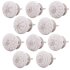 Set 10 Stück Weiß Möbelknopf Prägemuster Silber-Montur Zierkrone aus Metall Möbelgriffe Knöpfe für Schränke, Kommoden und Türen