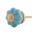 Blau Möbelknopf Kürbisform Gold-Montur Zierkrone aus Metall Möbelgriffe Knöpfe für Schränke, Kommoden und Türen