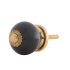 Schwarz Möbelknopf Gold-Montur Zierkrone aus Metall Möbelgriffe Knöpfe für Schränke, Kommoden und Türen