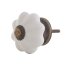 Weiß Möbelknopf Kürbisform Antik-Montur Zierkrone aus Messing Möbelgriffe Knöpfe für Schränke, Kommoden und Türen