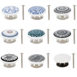 Möbelknopf  Bouque blau Serie Lak Knober