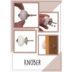 Möbelknopf Bunt Porzellan Keramik Kürbis-Form...
