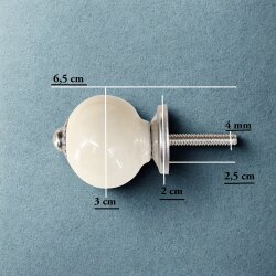 6er Set Keramik Möbelknöpfe Knober –...